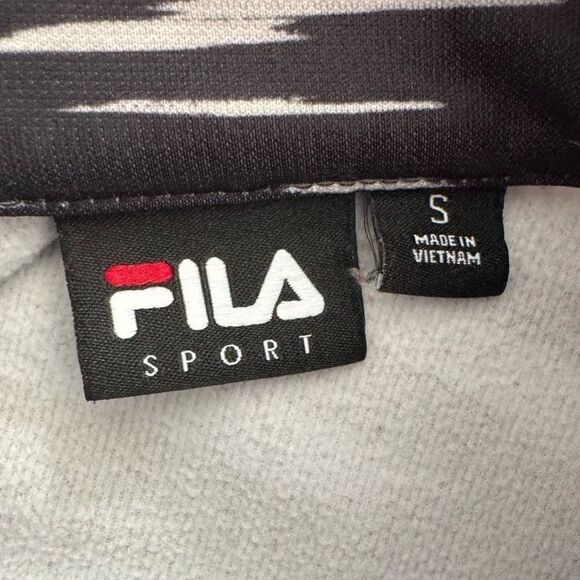 FILA Pullover 1/4 Zip Sportswear Size Small Black Gray Purple - Picture 9 of 10